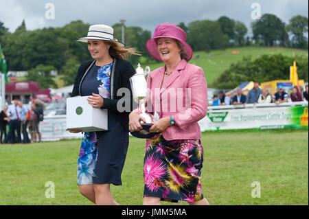 Llanelwedd, Powys, au Royaume-Uni. 27 juillet, 2017. Les juges et les commissaires sont vus dans le ring le dernier jour de la Royal Welsh Show. Le Royal Welsh Show agricole est salué comme le plus grand et plus prestigieux événement du genre en Europe. Plus de 200 000 visiteurs y viennent pour la période de quatre jours. Le tout premier spectacle a été à Aberystwyth en 1904 et a attiré 442 entrées de l'élevage. Credit : Graham M. Lawrence/Alamy Live News Banque D'Images