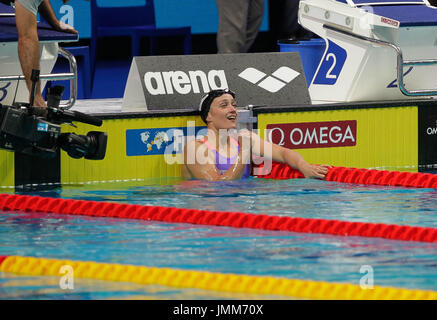 Budapest, Hongrie. 27 juillet, 2017. 17e Championnats du monde FINA 2017 Mireia Belmonte espagnol champion du monde du 200 m papillon à arène Duna à Budapest, le Crédit : Laurent Locevaphotos Lairys/agence/Alamy Live News Banque D'Images