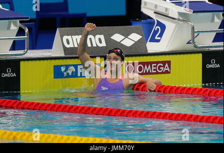 Budapest, Hongrie. 27 juillet, 2017. 17e Championnats du monde FINA 2017 Mireia Belmonte espagnol champion du monde du 200 m papillon à arène Duna à Budapest, le Crédit : Laurent Locevaphotos Lairys/agence/Alamy Live News Banque D'Images