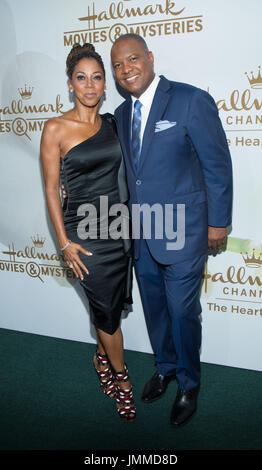 Californie, États-Unis. 27 juillet 2017. Rodney Peete Holly Robinson Peete assister à Hallmark Channel Hallmark films Mystères 2017 Summer TCA Tour juillet 27,2017 Beverly Hills, Californie. Banque D'Images