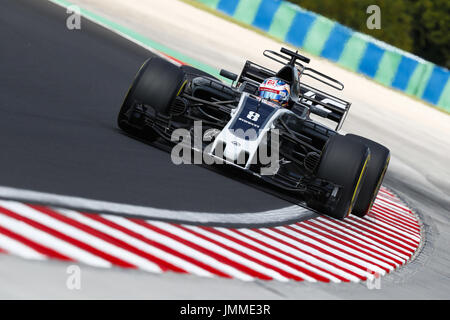 Budapest, Hongrie. 28 juillet, 2017. Sport Automobile : Championnat du Monde de Formule 1 de la FIA 2017, Grand Prix de Hongrie, # 8 Romain Grosjean (FRA, Haas F1 Team), Crédit : dpa/Alamy Live News Banque D'Images