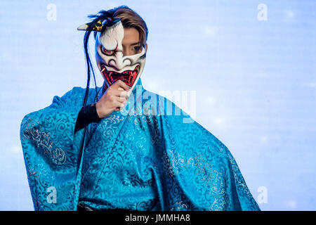 Kuala Lumpur, Malaisie. 28 juillet, 2017. Artiste de la danse japonaise, M. Naomichi Hanazono à Japan Expo 2017 en Malaisie, le premier événement de tout le Japon à Kuala Lumpur. Credit : Danny Chan/Alamy Live News Banque D'Images