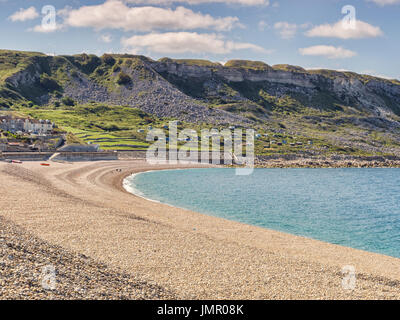 West Bay, plage de Chesil, Portland, Dorset, England, UK Banque D'Images
