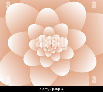 3d abstrait Arrière-plan en spirale de fleurs orange Banque D'Images
