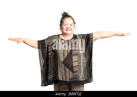 Portrait of a young woman exercising. Isolé sur fond blanc avec clipping path Banque D'Images