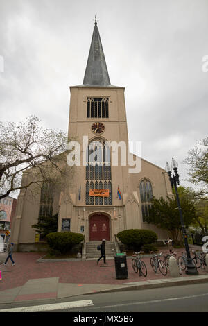 Première église paroissiale à Cambridge Harvard Square USA Banque D'Images