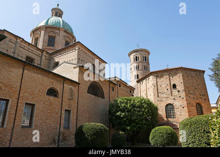 L'église, Basilique Sant'Apollinare Nuovo, Ravenne, Émilie-Romagne, Italie, Europe Banque D'Images