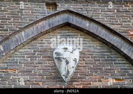 Mur de brique dans la Cathédrale de Sienne, Toscane, Italie. Banque D'Images