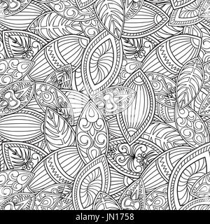 Abstract floral motif ethnique. Ornement géométrique. Seamless background oriental. Banque D'Images