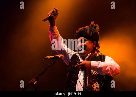 Festival Womad, Charlton park, Wiltshire, Royaume-Uni. 28 juillet, 2017, avec shye. junun ben tzur & rajasthan express, effectuez vivent dans le Siam tente au womad. crédit : Francesca moore/Alamy live news Banque D'Images