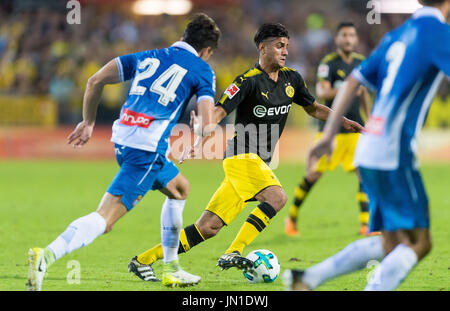 Winterthur, Suisse. 28 juillet, 2017. Dortmund's Mahmoud Dahoud en action pendant le test match entre le Borussia Dortmund et l'Espanyol Barcelone à Winterthur, Suisse, 28 juillet 2017. Photo : Guido Kirchner/dpa/Alamy Live News Banque D'Images