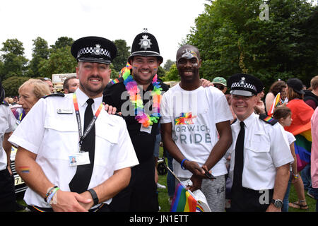 Pride 2017 Norwich, Royaume-Uni, 29 juillet 2017 Banque D'Images