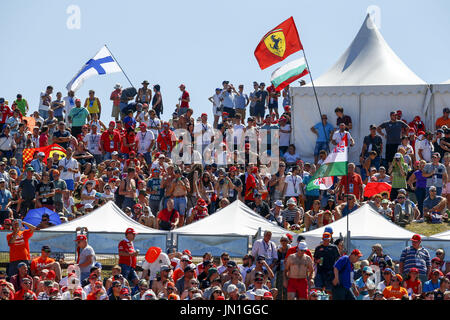 Budapest, Hongrie. 29 juillet, 2017. Sport Automobile : Championnat du Monde de Formule 1 de la FIA 2017, Grand Prix de Hongrie, Fans 29.07.2017. Utilisation dans le monde entier | Credit : dpa/Alamy Live News Banque D'Images