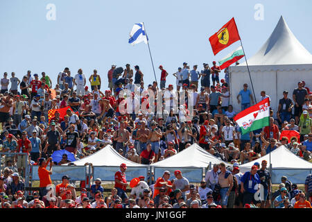 Budapest, Hongrie. 29 juillet, 2017. Sport Automobile : Championnat du Monde de Formule 1 de la FIA 2017, Grand Prix de Hongrie, Fans 29.07.2017. Utilisation dans le monde entier | Credit : dpa/Alamy Live News Banque D'Images