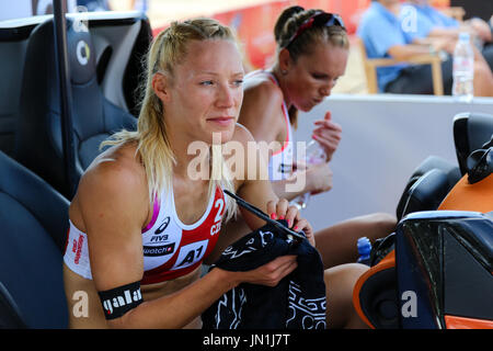 Vienne, Autriche. 29 juillet, 2017. Vienne, Autriche - 29 juillet, 2017. Kristyna KOLOCOVA match entre, Michala KVAPILOVA (CZE) et Varapatsorn RADARONG Tanarattha UDOMCHAVEE, (THA) à la FIVB Beach Volley-ball Championnats du monde à Vienne. Crédit : Petr Toman/Alamy Live News Banque D'Images