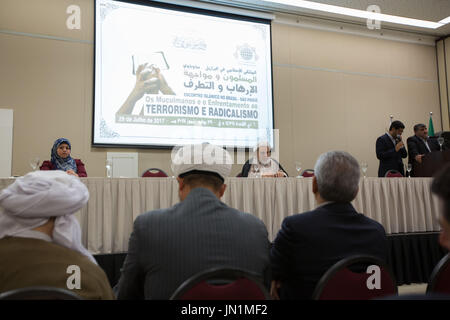 Sao Paulo, Sao Paulo, Brésil. 29 juillet, 2017. Cas ''Les musulmans et l'affrontement contre le terrorisme et le radicalisme'' promu par le Centre islamique au Brésil dans un hôtel de Sao Paulo, Brésil le samedi (29) Credit : Paulo Lopes/ZUMA/Alamy Fil Live News Banque D'Images