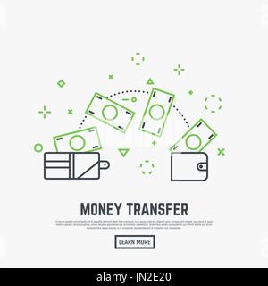 Concept de transfert d'argent Illustration de Vecteur