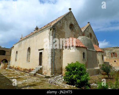 L'abside de l'église baroque vénitien au monastère d'Arkadi, Rethymno, Crète, Grèce Banque D'Images