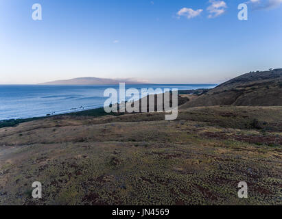 Vue aérienne de la côte près de Haleakala Maui Banque D'Images