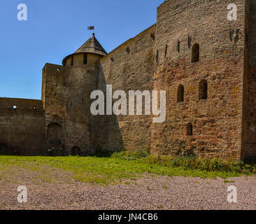 Monument historique - la forteresse d'Ivangorod dans la région de Léningrad. Banque D'Images