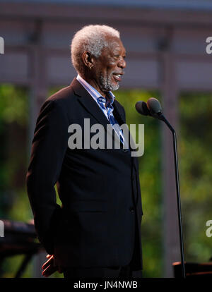 Morgan Freeman Journee Internationale Du Jazz Sunset Concert A Organisation Des Nations Unies A New York New York Usa 30 04 12 Photo Stock Alamy