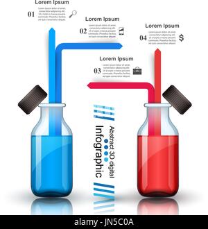 Bouteille d'eau, l'infographie. Illustration de Vecteur