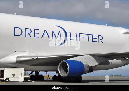 Boeing 747-400 lcf dreamlifter Banque D'Images