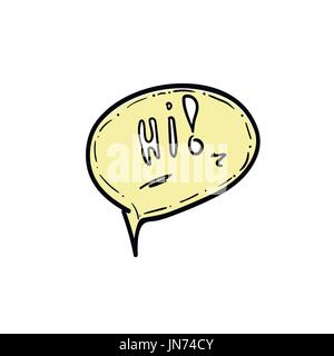 Vector hand drawn sketch speech bubble Illustration de Vecteur