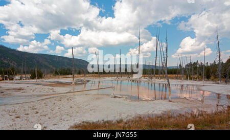 Piscine opalescent Hot Spring dans le sable noir Geyser Basin dans le Parc National de Yellowstone dans le Wyoming USA Banque D'Images