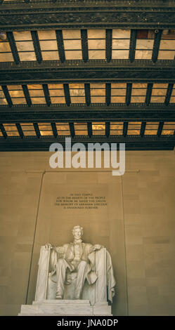 Lincoln Monument à Washington DC Banque D'Images