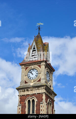 Tour de l'horloge du jubilé de la reine Victoria, High Street, Newmarket, Suffolk, Angleterre, RU Banque D'Images