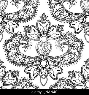 Abstract floral seamless vector background. Belle fleur. Ornement porcelaine chinoise Banque D'Images