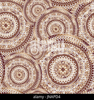 Résumé motif circulaire sans soudure avec ornement géométrique Swirl texture doodle oriental. Gravez l'arrière-plan. Banque D'Images