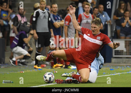 KANSAS CITY, KS - 29 juillet : le milieu de terrain Bastian Schweinsteiger Chicago Fire (31) dans un match entre la MLS Chicago Fire et sportifs Banque D'Images