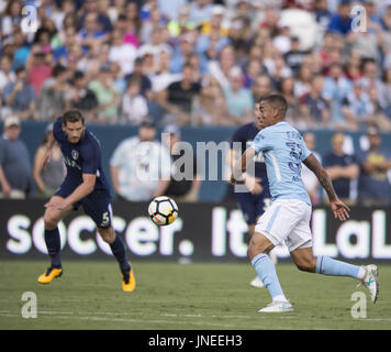 Nashville, Tennessee, USAA. 29 juillet, 2017. Manchester City en avant # 33 GABRIEL JÉSUS essayant de marquer contre Tottenham. Credit : Hoss Mcbain/ZUMA/Alamy Fil Live News Banque D'Images