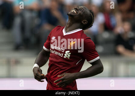 Berlin, Allemagne. 29 juillet, 2017. Le centre de Liverpool, Sadio Mane, photographié à l'international club de football match amical entre le Hertha Berlin et le FC Liverpool au Stade Olympique de Berlin, Allemagne, 29 juillet 2017. Photo : Soeren Stache/dpa/Alamy Live News Banque D'Images