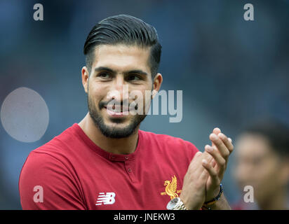 Berlin, Allemagne. 29 juillet, 2017. Le centre de Liverpool, Emre Can, photographié à l'international club de football match amical entre le Hertha Berlin et le FC Liverpool au Stade Olympique de Berlin, Allemagne, 29 juillet 2017. Photo : Soeren Stache/dpa/Alamy Live News Banque D'Images