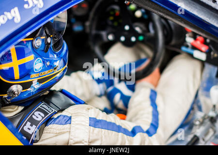 Towcester, Northamptonshire, Angleterre. 30 juillet, 2017. Georg Kjallgren au cours de Silverstone Classic Motor Racing Festival au circuit de Silverstone (photo de Gergo Toth / Alamy Live News) Banque D'Images