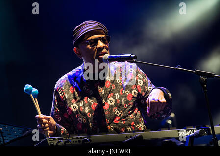 Festival Womad, Charlton park, Wiltshire, Royaume-Uni. 29 juillet 2017. Roy Ayers, Égypte et Seun Kuti 80 titre l'air libre, le dernier jour de 2017 womad. crédit : Francesca moore/Alamy live news Banque D'Images