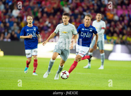 Oslo, Norvège. 30 juillet, 2017. Norvège, Oslo - 30 juillet 2017. Ander Herrera du Manchester United Football club vu pendant le match amical entre Manchester United et Vålerenga à Ullevaal Stadion. Gonzales : Crédit Photo/Alamy Live News Banque D'Images