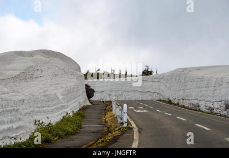 Kamaishi Ligne Aspite sur le mont Iwate au jour d'été dans la région de Tohoku, Japon. Kamaishi est l'une des meilleures routes du pays pour une promenade en voiture. Banque D'Images