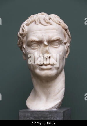 L'Publius Cornelius Scipio africanus (236-183 av. J.-C.). Original à partir de la tombe de l'Scipions, Rome. Buste en marbre. 2ème siècle avant J.-C.. Banque D'Images