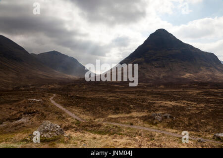 Les montagnes et les vallons de la région de Glencoe, Ecosse, Royaume-Uni Banque D'Images