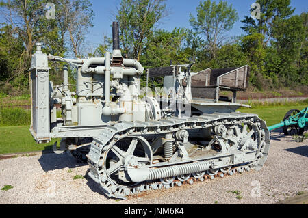 Caterpillar Modèle 60 vintage crawler tracteur sur l'affichage à Manitowoc (Wisconsin) Ministère de l'autoroute Banque D'Images