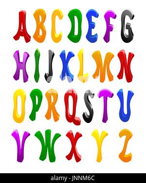 Cartoon vector font, alphabet complet Illustration de Vecteur