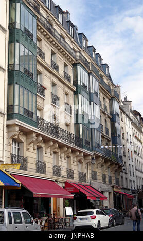 Paris, France, élégante, discrète, style Beaux-Arts bloc appartement près de St Etienne du Mont. Banque D'Images