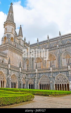 BATALHA, PORTUGAL - 30 avril 2012 : Le Cloître Royal du Roi Jean I en couvent de Sainte Marie de la victoire est l'un des monument notable de ce Dominique Banque D'Images