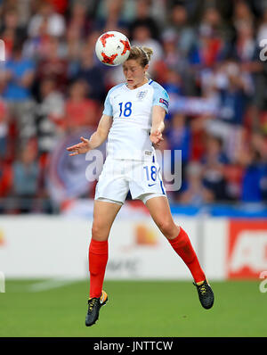 Ellen White de l'Angleterre en action lors de l'UEFA Women's Euro 2017 match de quart de finale au Stadion de Wijde Aa, Deventer. Banque D'Images