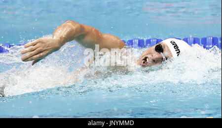 Budapest. 30 juillet, 2017. David Verraszto de Hongrie fait concurrence au cours men's 400m quatre nages natation à la 17e finale des Championnats du Monde FINA à Budapest, Hongrie le 30 juillet 2017. Credit : Ding Xu/Xinhua/Alamy Live News Banque D'Images