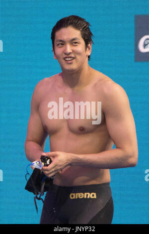 Budapest, Hongrie. 29 juillet, 2017. Junya Koga (JPN) Natation : 17e Championnats du monde FINA 2017 Budapest 50m dos demi-finales à l'Arène Duna à Budapest, Hongrie . Credit : Enrico Calderoni/AFLO SPORT/Alamy Live News Banque D'Images